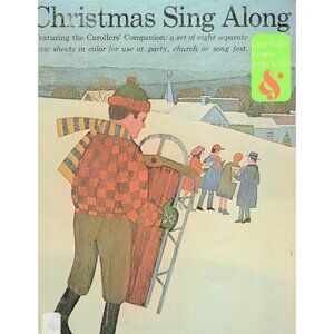 Christmas Sing Along Song Book and Sheet Music Hardcover 1960 Amsco Music